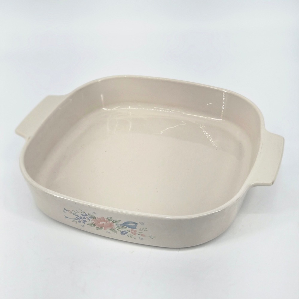 Vintage Corning Ware Pastel Bouquet Casserole Dish 2.5L A-10-B Cookware USA 80's